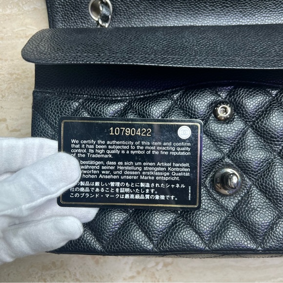 Chanel Classic Double Flap In Black Caviar SHW (2005-2006) - Picture 12 of 14